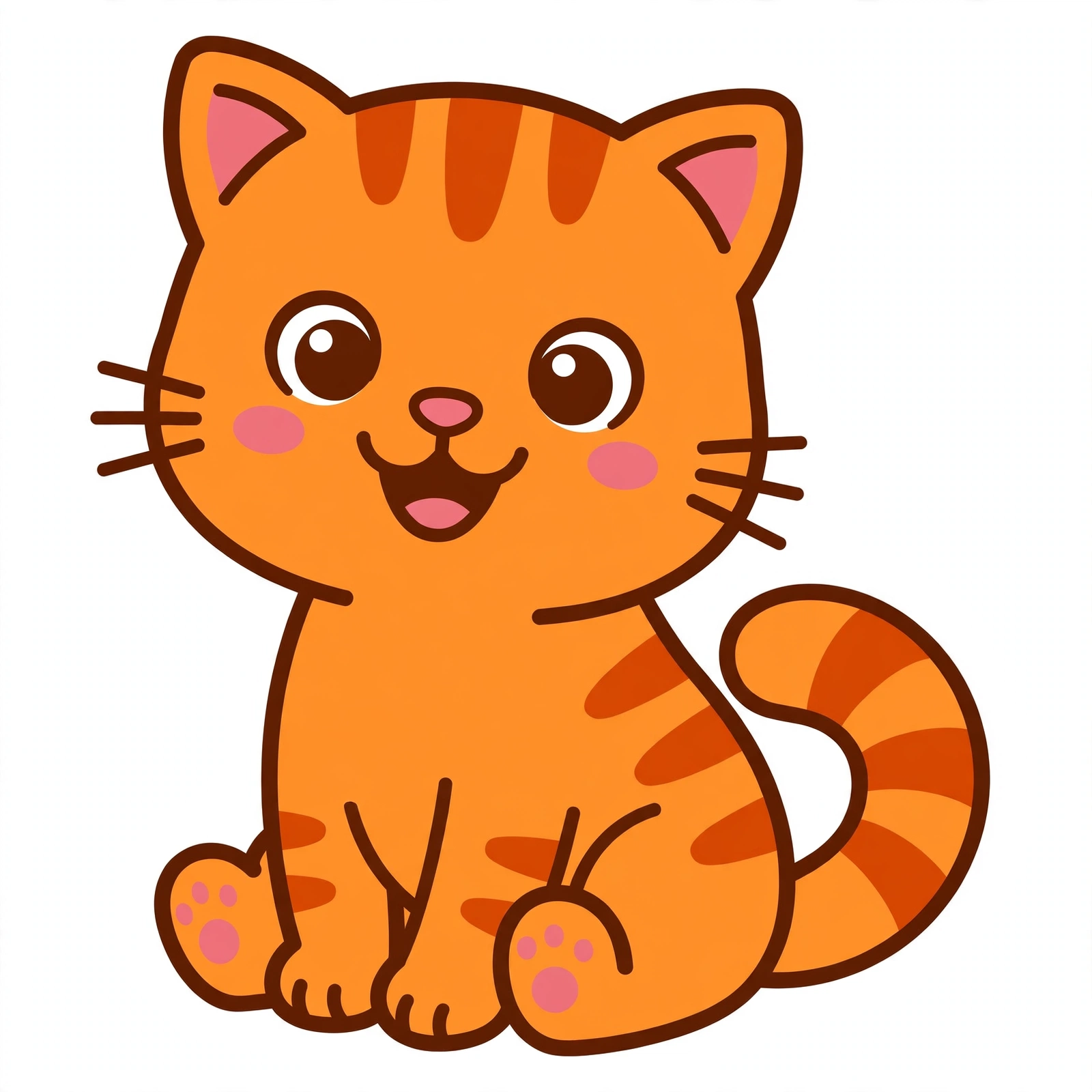 A friendly orange cat Aaron made with Muse